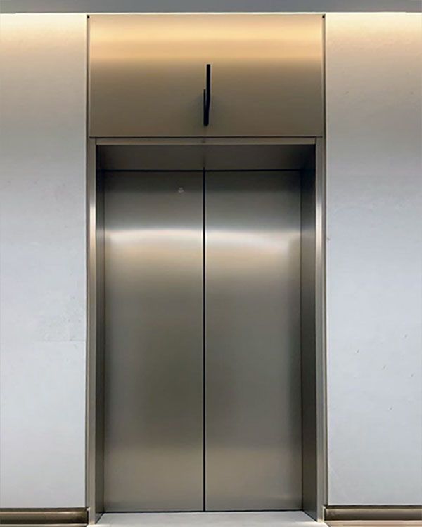 Lift Lobby Doors ON-SITE ELECTROSTATIC SPRAY PAINTING Metal Dye